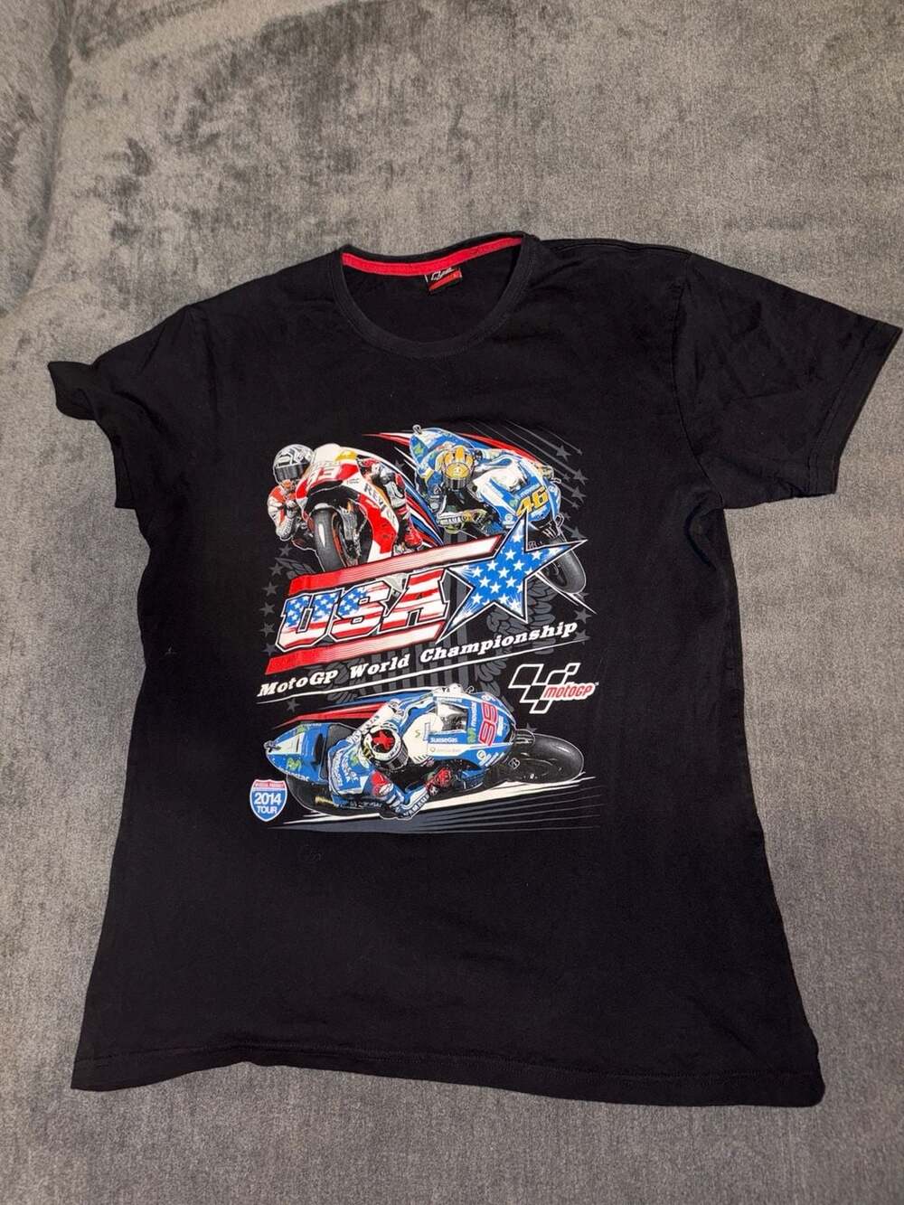 MotoGP USA World Championship 2014 Tour T-Shirt Size L Black